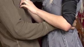 Ugly man fucks a horny blondie