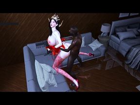 Goddess of the Fantasy Glow Realm - 3D Animation Hentai