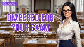 Couldn’t Hold It Diapered For Your Exam | Public Humiliation, Wetting, Pull Ups, Diapers