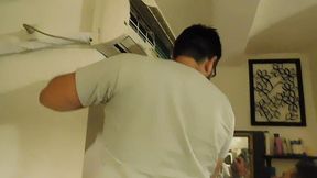 esposa ninfomana capitulo 2 parte 2 desesperada por pija llamo tecnicos de aire y me los cojo
