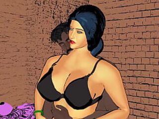 The driver and the laborer fucked the sexy widow sister-in-law after showing their dicks.