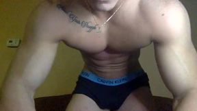 Hot Verbal Muscle Worship with a Cocky Stud