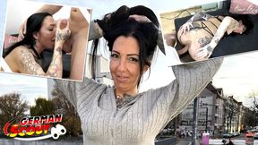 Inked German cougar Sara Deluxe gets fucked hard in Berlin