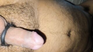 Fur covered latin plump against rubdown machine. Handsfree jizz