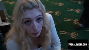 British blonde Jessica Jensen pleasure under Pascal's control