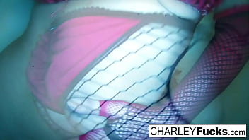 Charley Chase wears some sexy lingerie and stockings