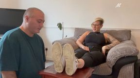 Miss Fair Trade Steel Balls After Work MILF Scent Rewards White Socks Smelly Shoes Worship - 4 K