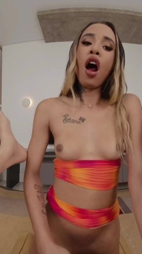 VRB Trans: Hot Latina Shemale Mayara Muniz Fucks And Cums With  A Delivery Guy pt.2   Clip 2