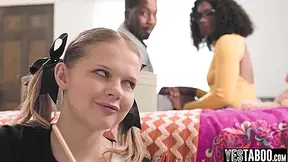 Coco Lovelock, Isiah Maxwell And Ana Foxxx In Tiny Teen 18+ Stepdaughter Seduces Masturbating Stepdaddy & Rides