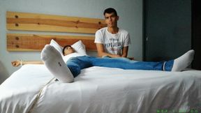 College Tickling Fun: College Boys Hugo & Orlando Are Getting A New Roommate Named Eduardo. All Newbies Are Tested For Their Ticklishness. Will He Pass The Test?