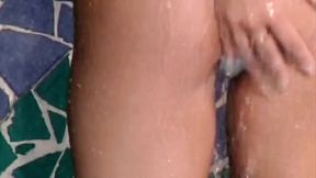 Steamy shower threesome features lots of anal