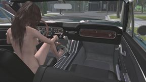 1965 Ford Mustang Convertible Cranking Template - Sophia Naked and Barefoot 1080p