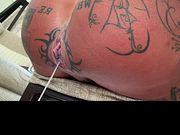 Anal cum milk toy gape fist