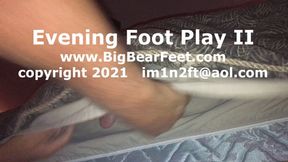 Evening Foot Play II - under covers, bare, tickled, licked, flexing and wiggling