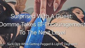 Sucks Dick&#x1F32D; While Being Pegged and Gently Degraded