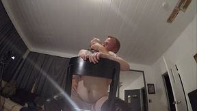 Skinny slut Moxie gags on cock while getting her ass pounded POV