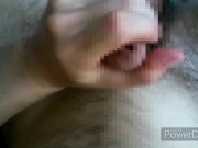 Daily masturbation. Shooting cock from above (1)