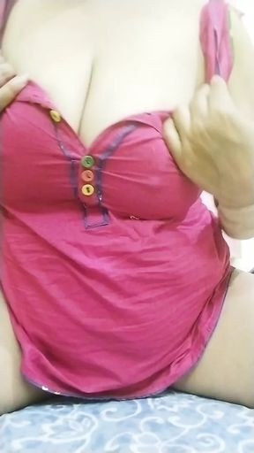 Indian Step aunty showing her huge assets