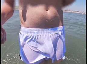People on the Beach Freak Out When I Get Wet in Shorts