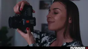 Big Tit Shemale Grows Futa Cock Freezes & fucks Blonde Pussy Hard