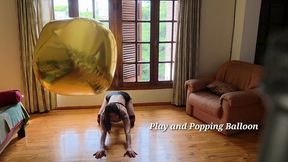 It was hard to pop this giant golden balloon