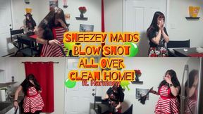 Sneezey Maids Blow Snot All Over Clean Home! ft Harmony 1080p | Ditria Rose and Harmony are in misery when the house they clean causes their allergies to ramp up!