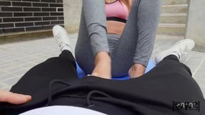 Long-haired babe Nicols and her lover Jorge are getting it on in the great