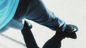 Big Cock (BBC) Swinging While Walking Public