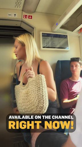 VIP4K. Teen blondie&#039;s first time fucking in the train