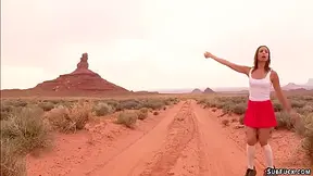 Hitchhiker Bound And Fucked In Desert