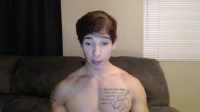 American Model Devin Jerks His Dick and Shows Off His Ass