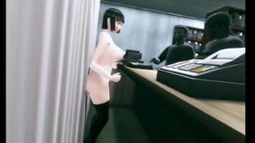 Group Sex at Book Store - Hentai 3D 47