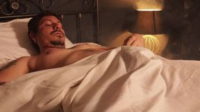Enjoying on my bed my latin cock