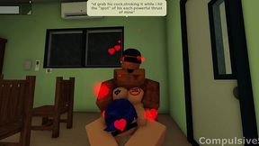 Roblox Gay Porn Cartoon: Submissive Twink Gets Fucked By His Bully Black Friend In the Classroom