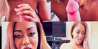 Ebony babe Moriah Mills deepthroats through goon window