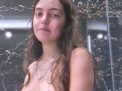 Horny amateur web cam teen girl takes a toy deep inside