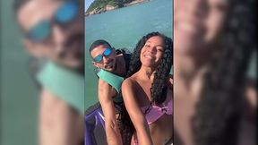 Riding together on the spped boat while she's fucking on my dick