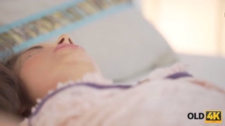 OLD4K. Hungarian girl Anita Bellini does it anally with bossy old BF