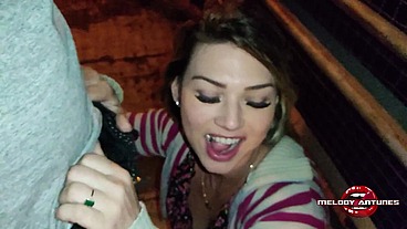 The wonderful actress Melody Antunes took a walk, super excited decides to give the best blowjob on the catwalk and very horny let her enjoy everything inside her greludo pussy! THAT YUMMY!