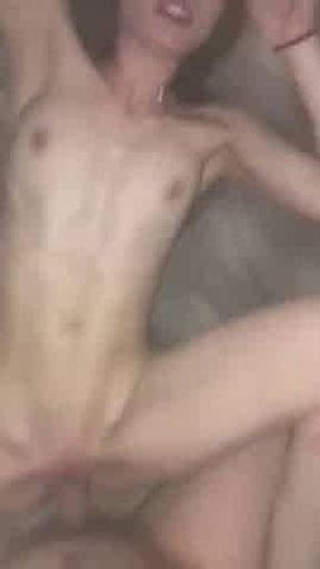 Teen skinny girl after party sex