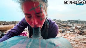 Public BJ  Cumshot to the Face Outdoors