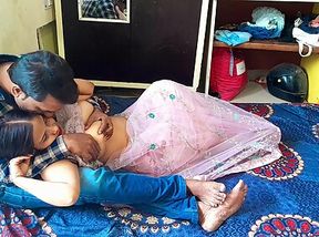 Passionate Kissing Boobs Pressing Foreplay Sex With Desi Wife
