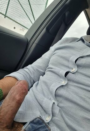 Marcel masturbating using car