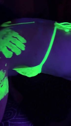 Iconic moment from &quot;Glow Party! Bukkake Gangbang for Cum-hungry Slut  - Vanessa Cliff&quot;