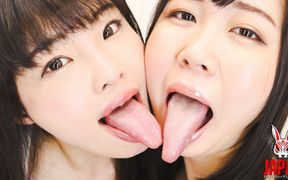 Saliva Play: Hikari & Ena’s Deep Lesbian Kiss Exploration!