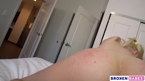 BrokenBabes - Petite Chloe Cherry has a rough anal fuck instead of massage