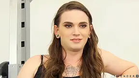 Athletic Trans Darling Cumshowered At The Gym By Ts