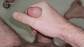 Pee Play and Huge Cum Blast in the Shower with Slomo Replays