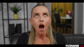 Futa Frenzy: Jayla De Angelis Sucks Marie Berger's Big Cock