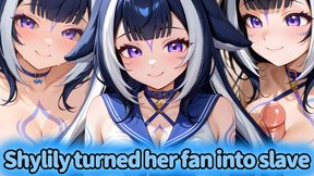 Shylily makes you switch from her fan to her loyal servant (Dildo JOI)